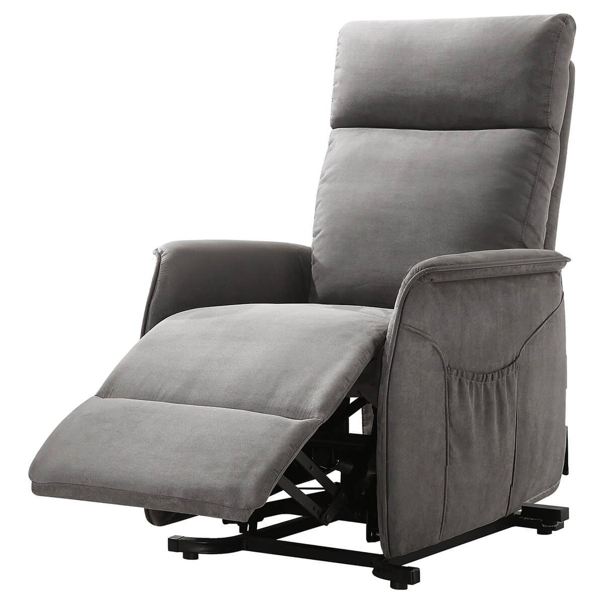 Fauteuil Relax et Releveur Electrique Tissu Gris - LISSONE - Image 2