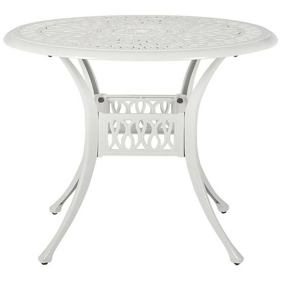 Table ronde, 4 Personnes Aluminium Blanc cassé ANCONA - Beliani - Image 1