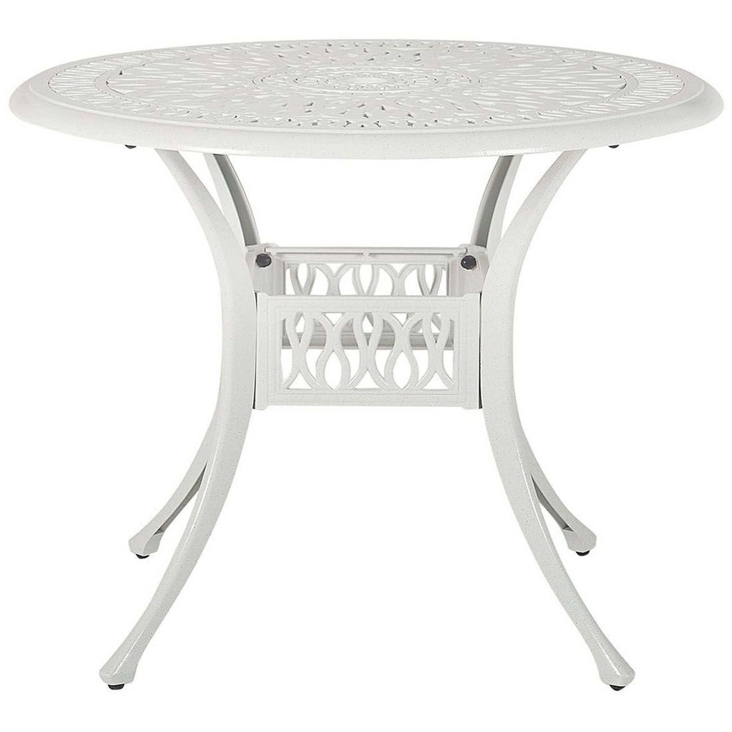 Table ronde, 4 Personnes Aluminium Blanc cassé ANCONA - Beliani - Image 1