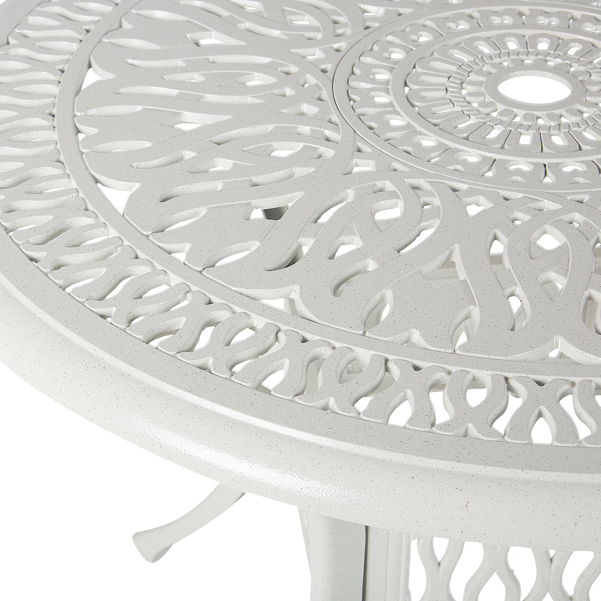 Table ronde, 4 Personnes Aluminium Blanc cassé ANCONA - Beliani - Image 3
