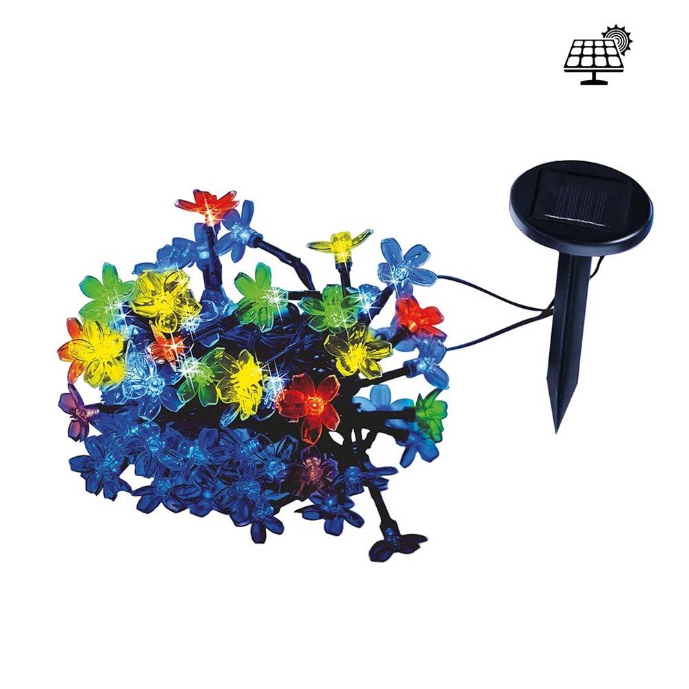 Guirlande lumineuse solaire Fleurs 35 LED - Imagen 1