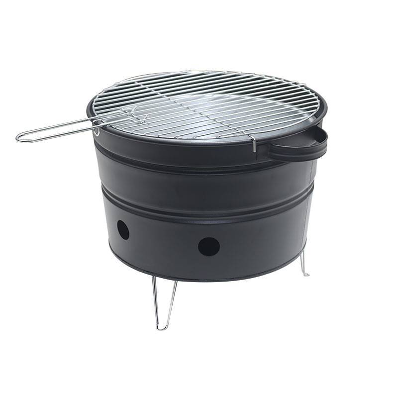 Mini Barbecue au Charbon de bois portable - Noir - Design pot de fleur Beyond Blue - Image 6