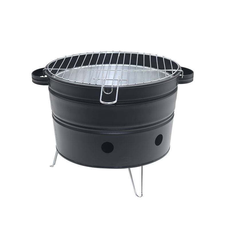 Mini Barbecue au Charbon de bois portable - Noir - Design pot de fleur Beyond Blue - Image 5