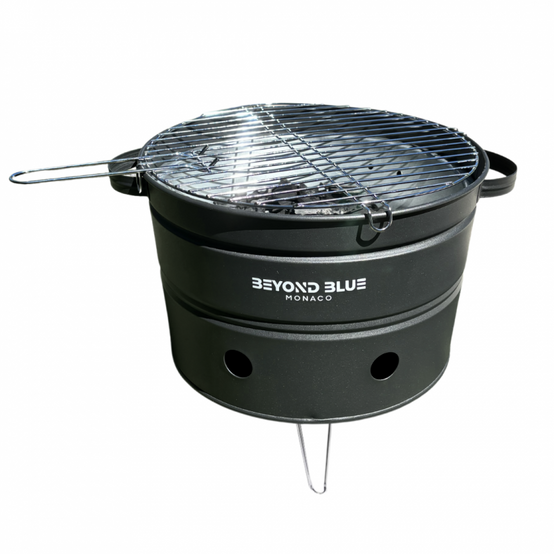 Mini Barbecue au Charbon de bois portable - Noir - Design pot de fleur Beyond Blue - Image 4