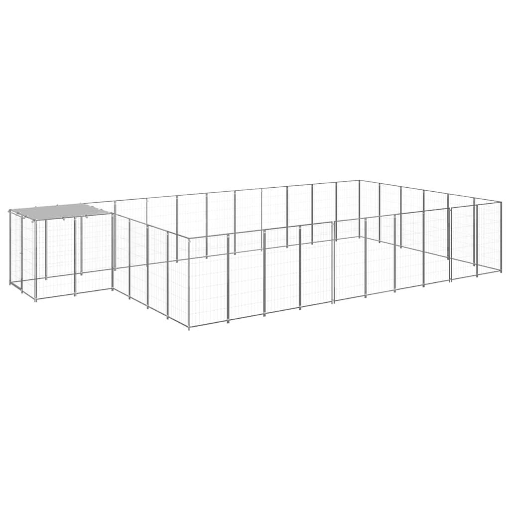 Vidaxl - Chenil Argenté 19,36 m² Acier vidaXL 3082222 - Imagen 1