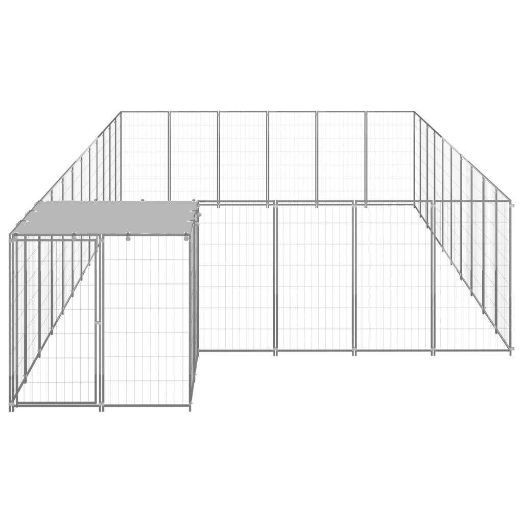 Vidaxl - Chenil Argenté 19,36 m² Acier vidaXL 3082222 - Imagen 6