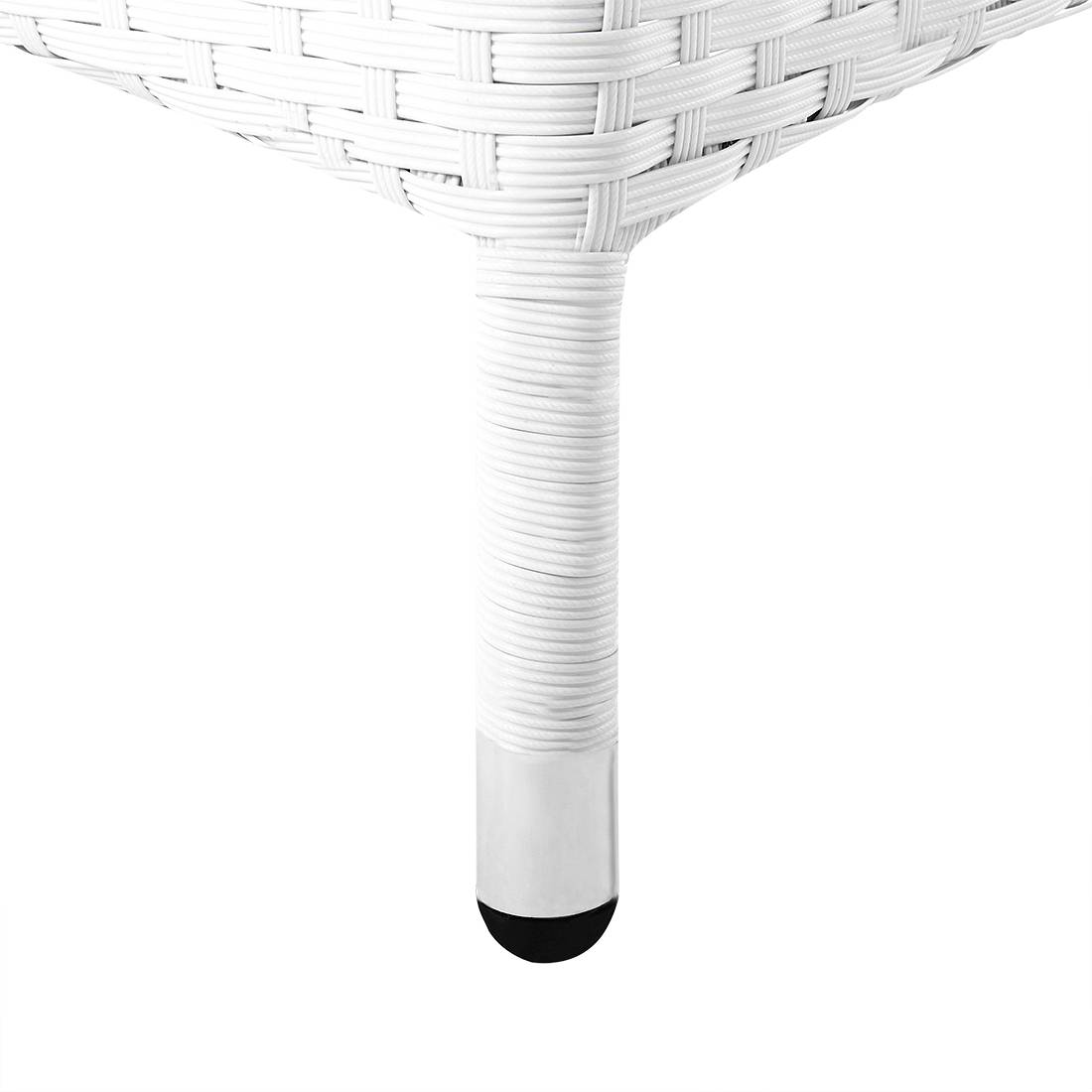 Beliani - Lot 2 Chaises Grises en Rotin Fauteuils de Jardin avec Coussins Blancs Confort d\'Assise et Style Moderne pour Extérieur Contemporain - Imagen 10