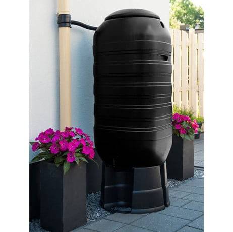 Nature - Récupérateur d'eau de pluie colonne 250 litres, Couleur Beige, Socle Avec socle - Imagen 4