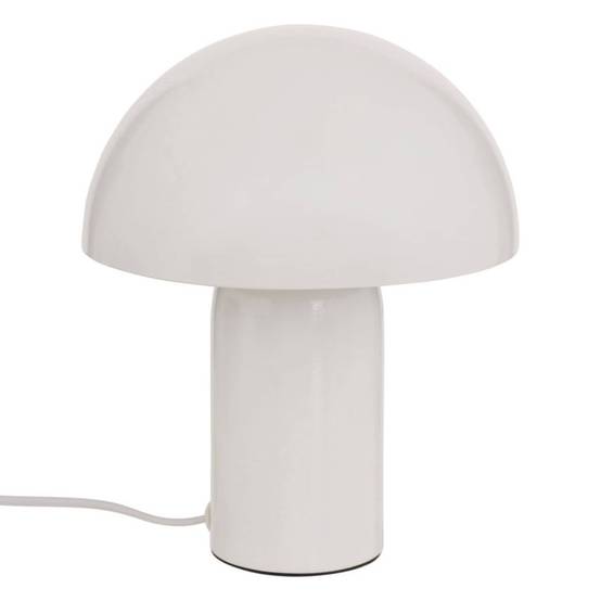Lampe champignon H24,5 cm Lito métal blanc Atmosphera - Image 1