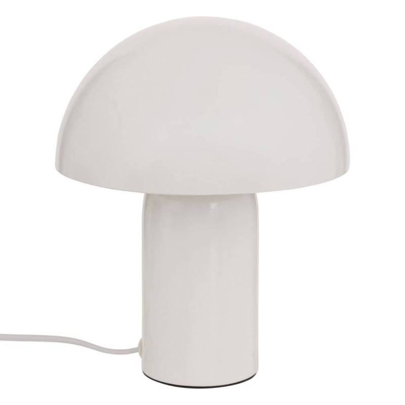 Lampe champignon H24,5 cm Lito métal blanc Atmosphera - Image 1