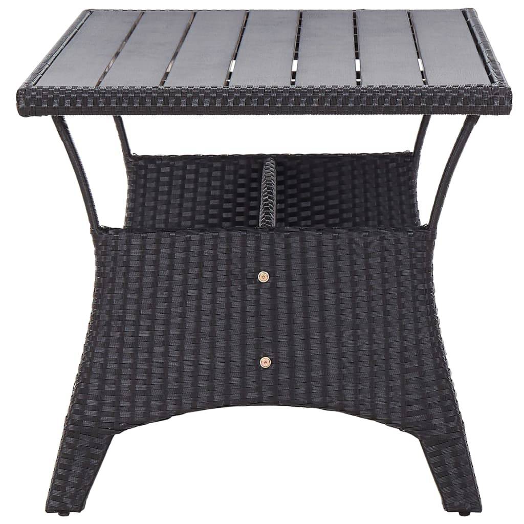 ComfortXL - Table de Jardin Noire 120x70cm en Résine Tressée, Style Moderne pour Terrasse – ComfortXL Outdoor Living - Image 3