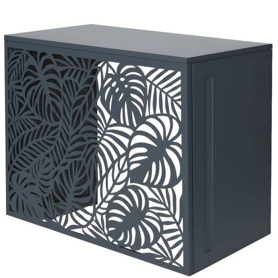 Cache climatiseur extérieur en acier galvanisé décoratif 105x90 cm Unité Anthracite - Image 1