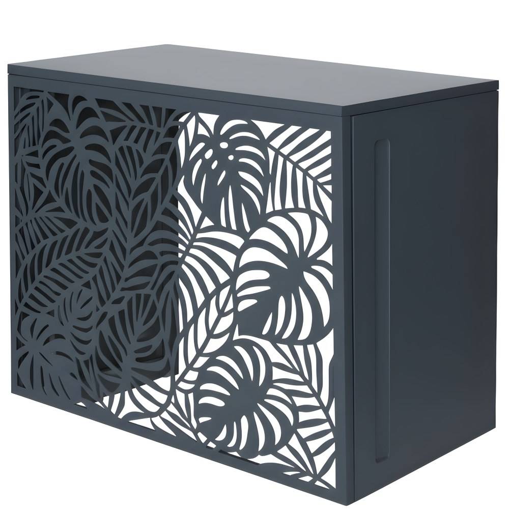 Cache climatiseur extérieur en acier galvanisé décoratif 105x90 cm Unité Anthracite - Image 1
