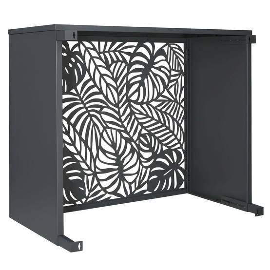 Cache climatiseur extérieur en acier galvanisé décoratif 105x90 cm Unité Anthracite - Image 7