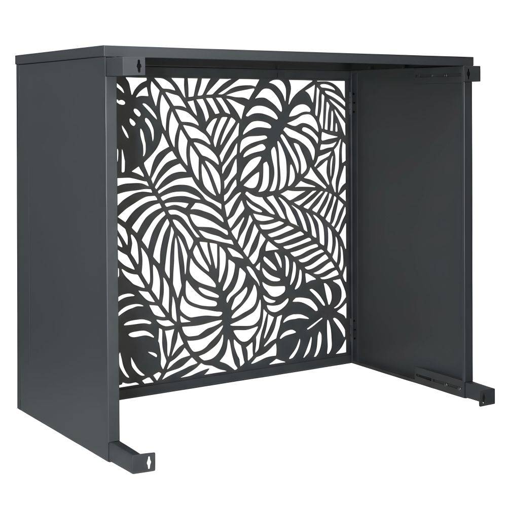 Cache climatiseur extérieur en acier galvanisé décoratif 105x90 cm Unité Anthracite - Image 7