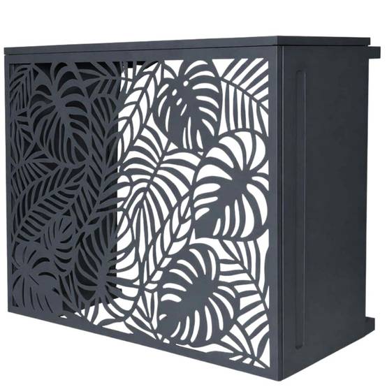 Cache climatiseur extérieur en acier galvanisé décoratif 105x90 cm Unité Anthracite - Image 3