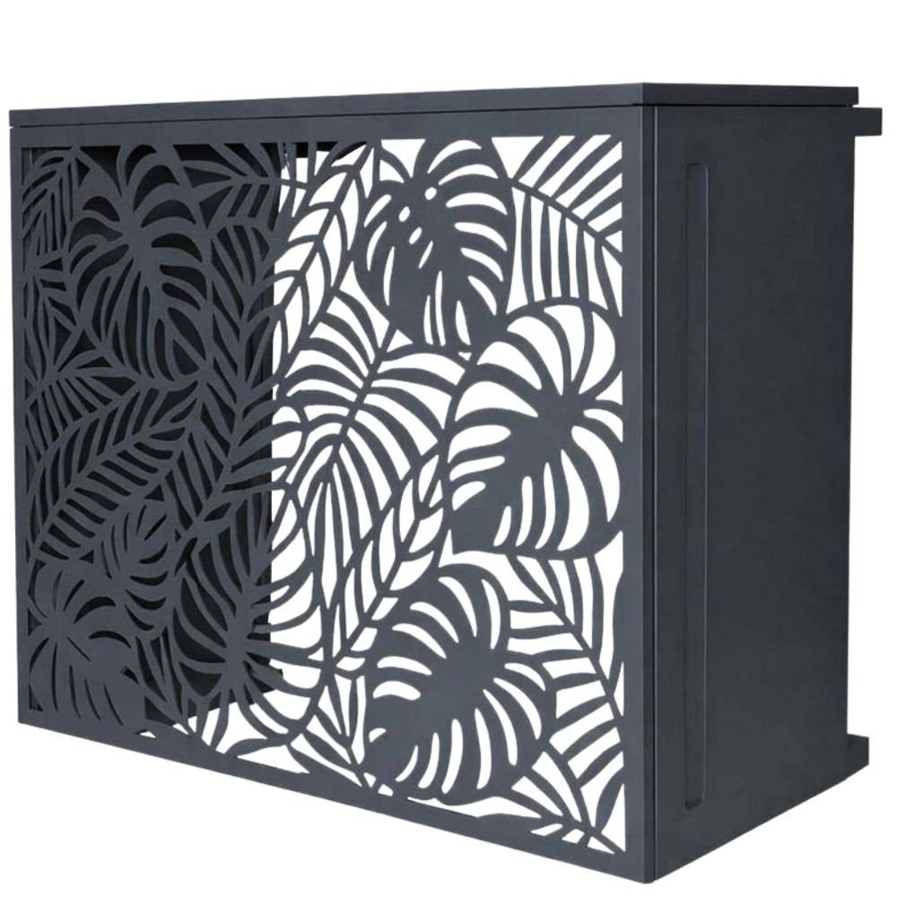 Cache climatiseur extérieur en acier galvanisé décoratif 105x90 cm Unité Anthracite - Image 3