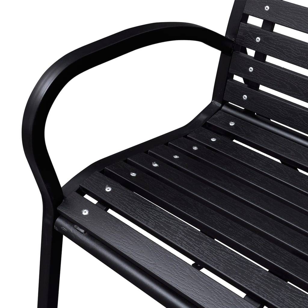 Vidaxl - Banc de jardin 125 cm acier et WPC noir vidaXL 41556 - Imagen 1