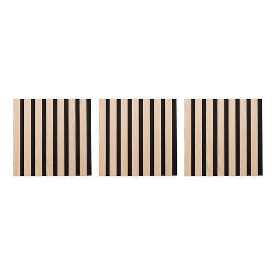 Lot de 3 Panneaux Déco "Colva" 30x30cm Naturel - Image 1