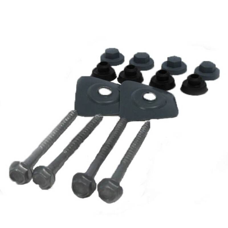 Kit de 50 fixations et étanchéité tuile PVC - Coloris - Gris