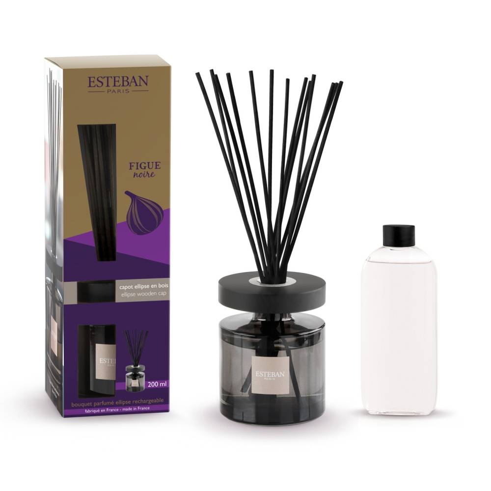 Esteban - Bouquet parfumé Ellipse figue noire 200ml - Image 1