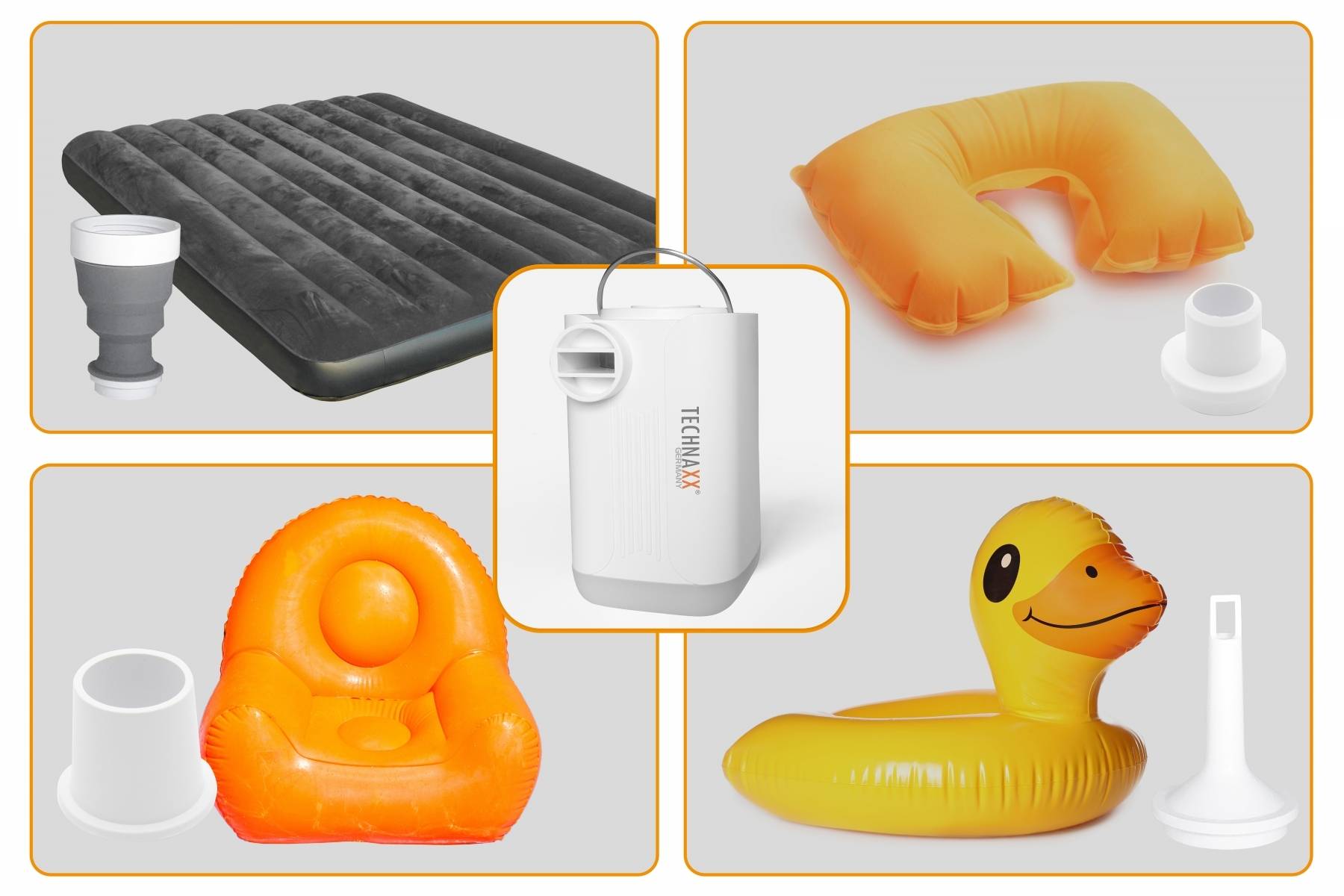 TECHNAXX - Mini pompe à air électrique Pro AVEC FONCTION POWERBANK - Imagen 7