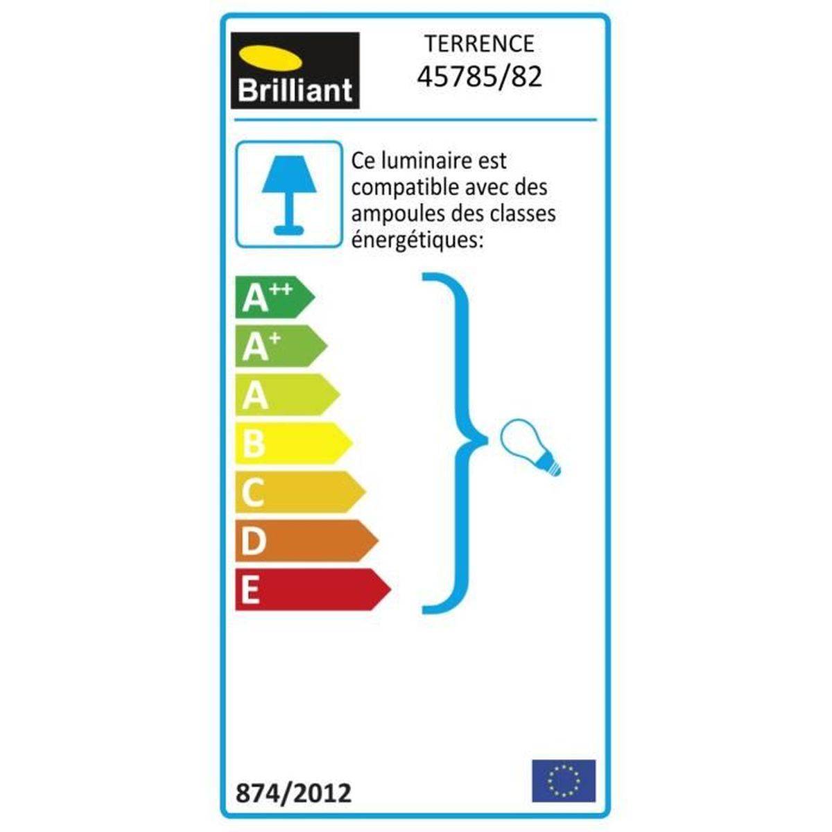 Brilliant - Potelet d éclairage extérieur Terrence 90 cm acier, tête lanterne en verre transparent, IP44 - BRILLIANT - Image 3