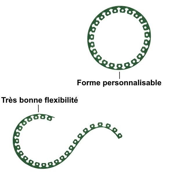 Gt Garden - Bordure de jardin flexible verte - 3,8 cm x 10 mètres avec 20 piquets d'ancrage - GT GARDEN - Imagen 3