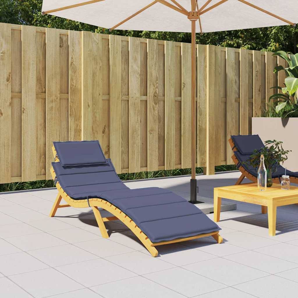 PANGIVO - Coussin de chaise longue tissu oxford bleu marine 186 x 58 x 4 cm - PANGIVO - Image 1