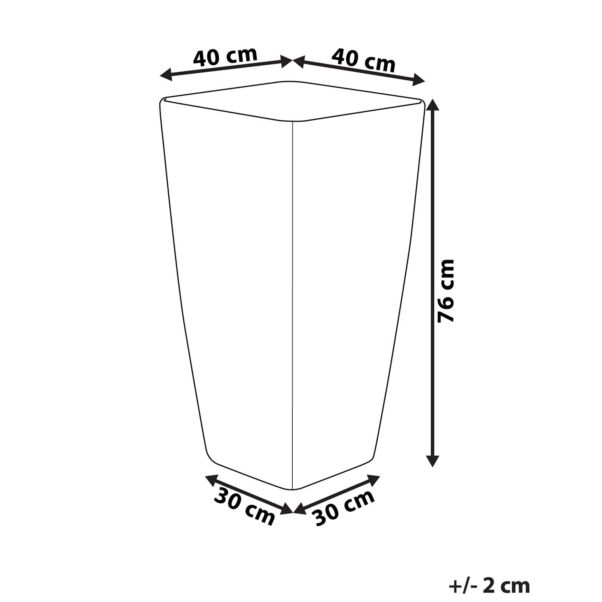Beliani - Cache-pot d'extérieur Fibre d'argile Doré MODI - Beliani - Imagen 3