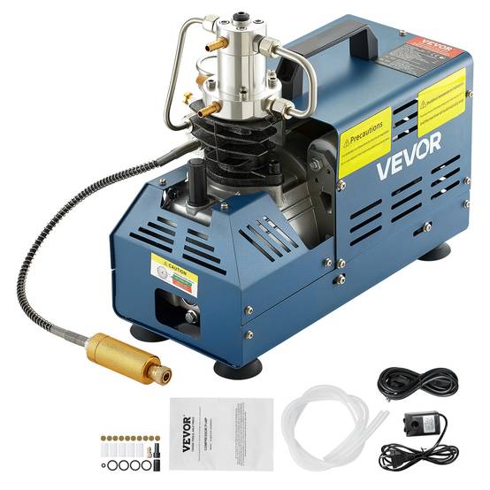 VEVOR Compresseur 30 MPa 1800W 220V arret manuel Pour carabine a air PCP paintball pistolet et bouteille de plongee - Image 1