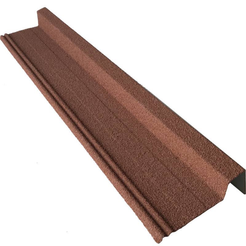 Rive gauche / droite 920 mm pour panneau tuile facile en acier galvanisé aspect granulé minéral - Coloris - Brun rouge mat, Longueur - 920 mm - Image 1