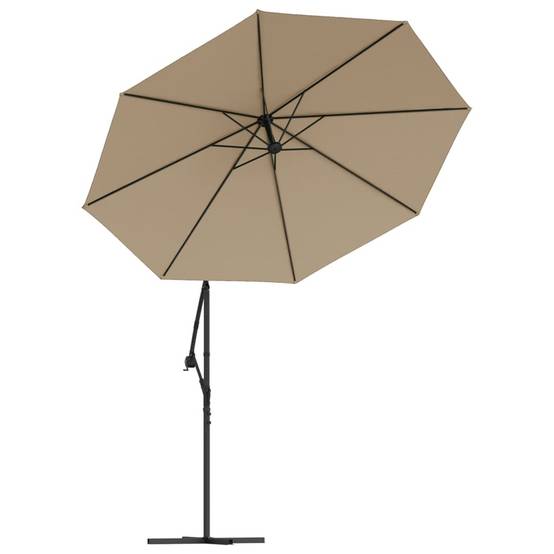 Maison Chic - Voile de parasol - Tissu de remplacement pour parasol déporté Taupe 350 cm - Image 4