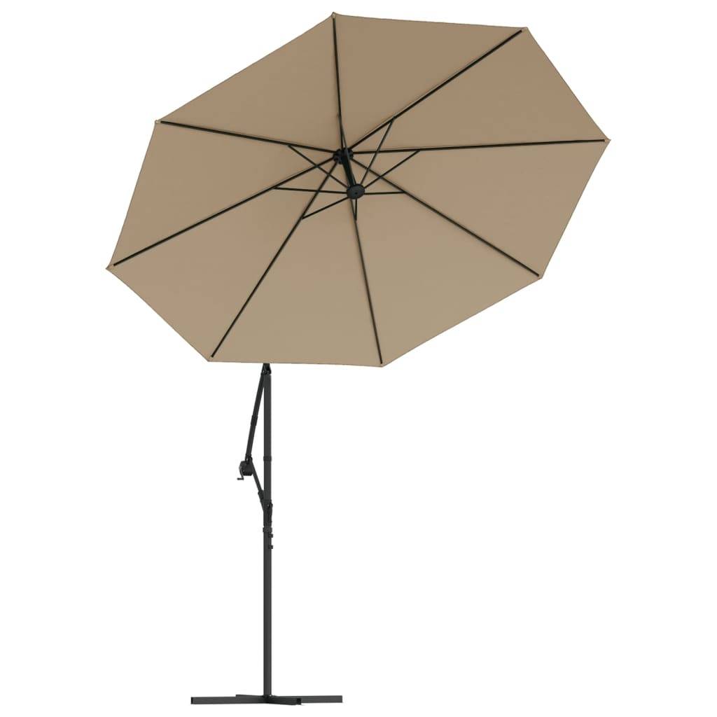 Maison Chic - Voile de parasol - Tissu de remplacement pour parasol déporté Taupe 350 cm - Image 4