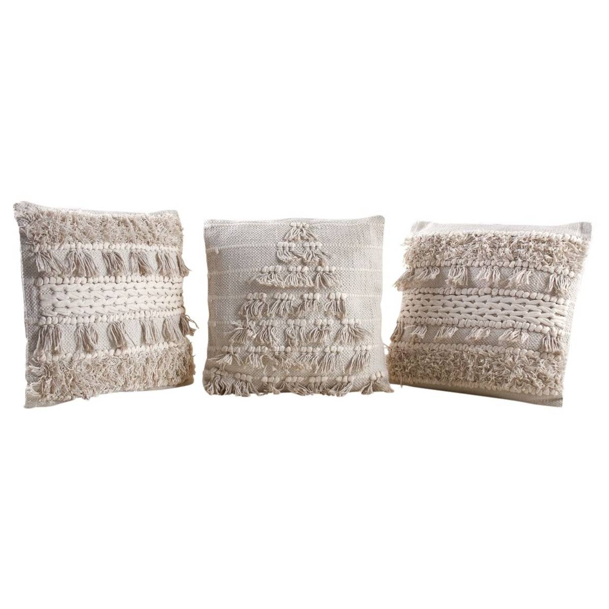 Aubry Gaspard - Coussin en coton Bohème Lot de 3 - Imagen 1
