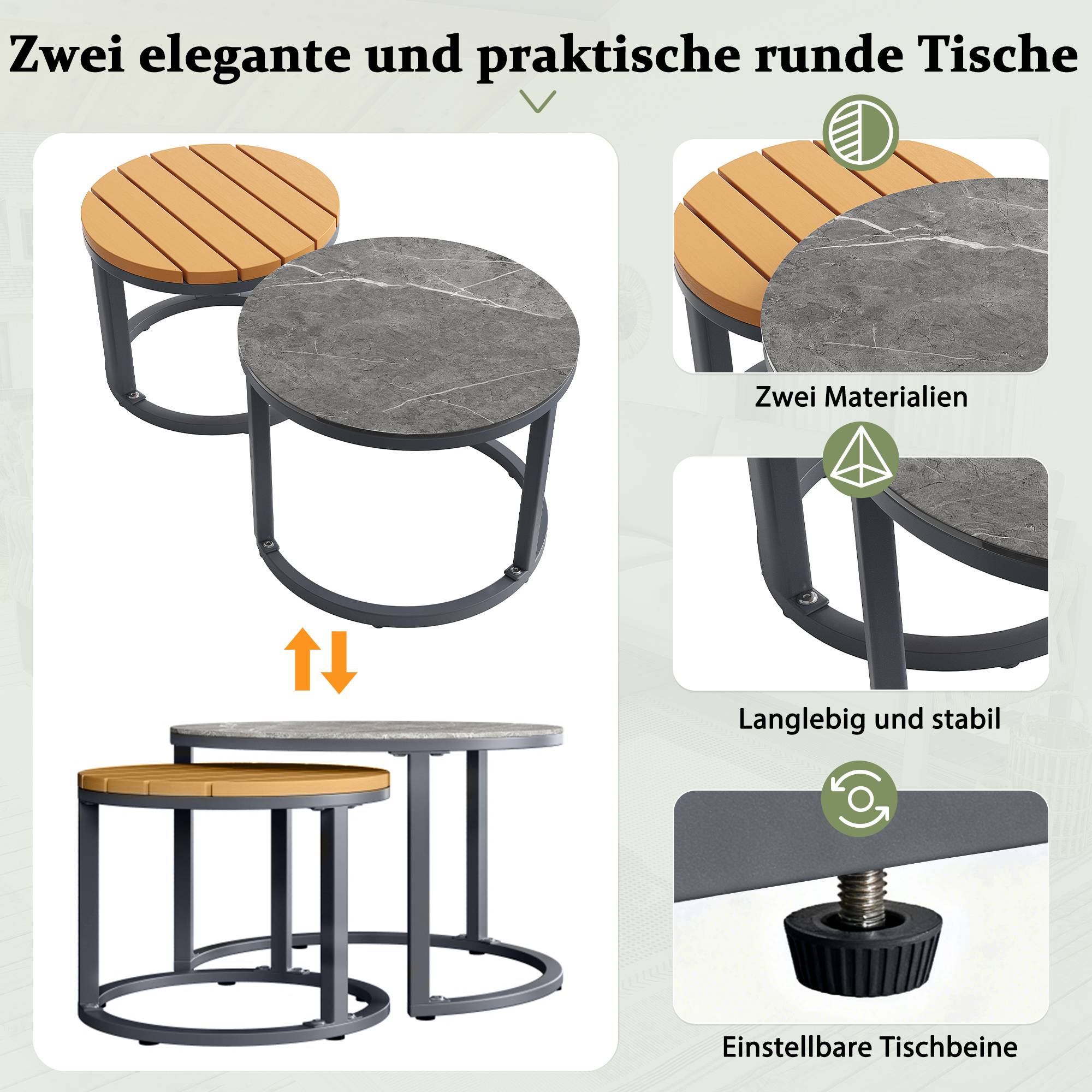 ComfortXL - Salon de jardin modulable métal terrasse 5 places coussins déperlants gris - ComfortXL Outdoor Living - Image 4