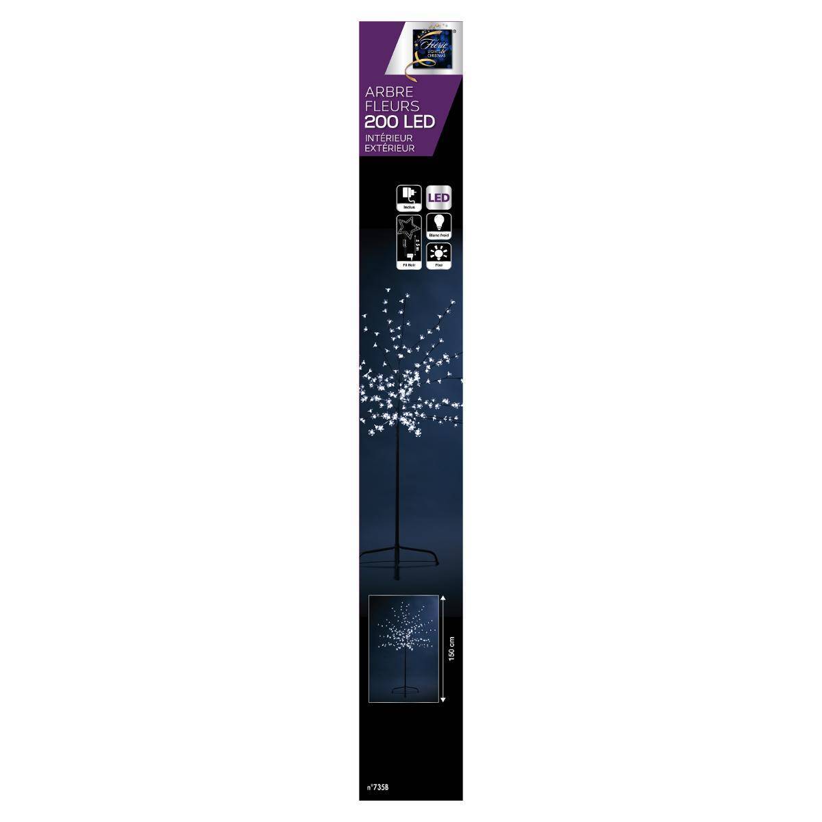 Boa lumineux extérieur solaire 664 LED blanc froid l.10m - Feeric