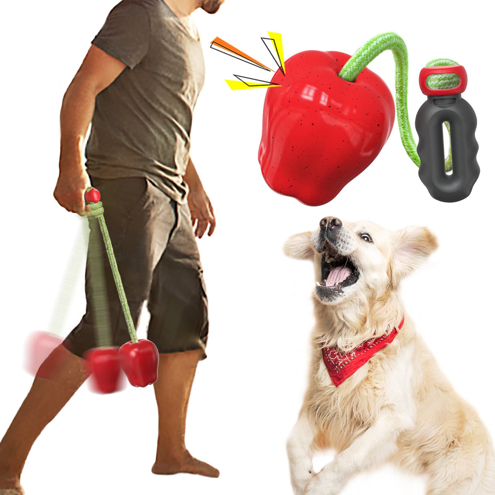 DtopbuyAge - Jouet de récupération pour chien avec corde DtopbuyAge - Image 1