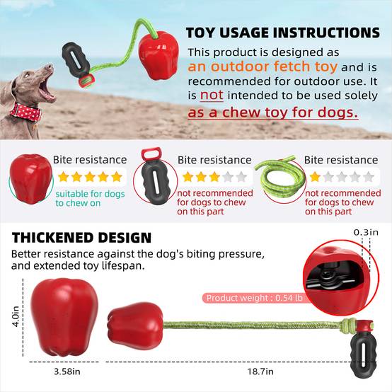 DtopbuyAge - Jouet de récupération pour chien avec corde DtopbuyAge - Image 4
