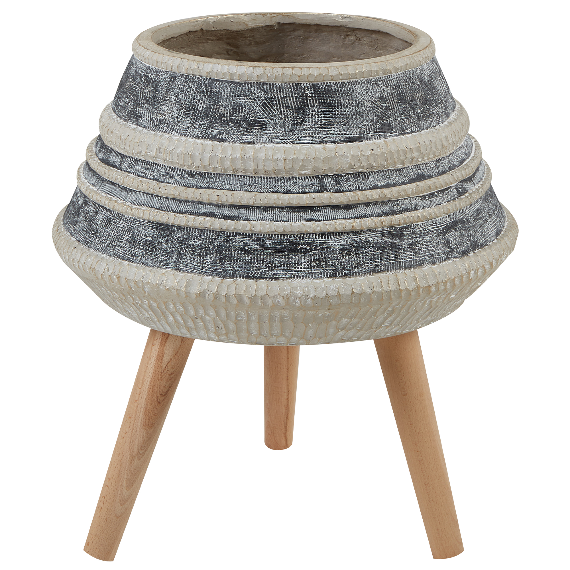 Cache-pot d'extérieur Fibre d'argile Beige ATHAEA - Beliani