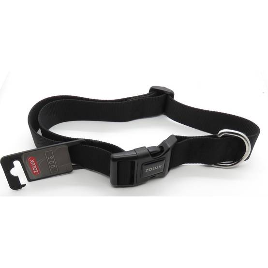 Zolux - collier nylon 50 - 80 cm x 40 mm noir pour chien. - Image 1