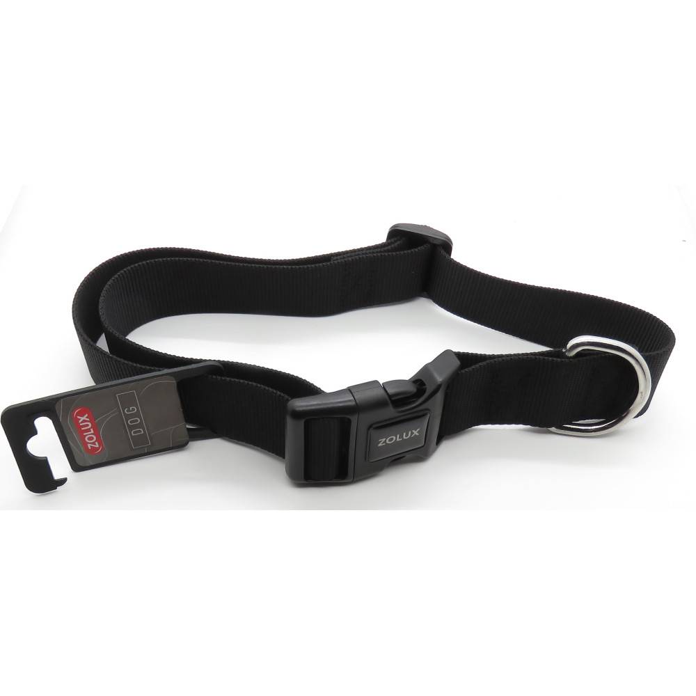 Zolux - collier nylon 50 - 80  cm x 40 mm  noir pour chien. - Imagen 1