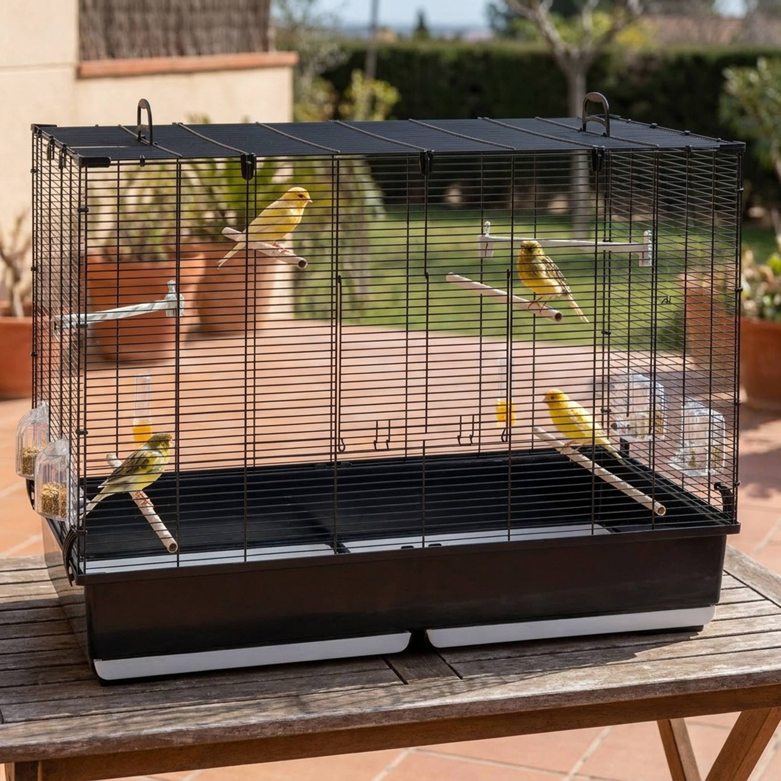 Ferplast - Ferplast Volière Cage à Oiseaux PIANO 7 Grande Cage pour Oiseaux, Canaris, Pinsons, Perruches Ondulées, Inséparables, en Métal, Accessoires inclus - Imagen 3
