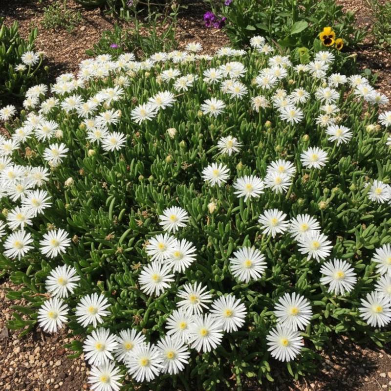 Delosperma Jewel of Moon Stone®, Pourpier vivace à fleurs Blanche/ - feuillage Persistant - Godet - 5/20 cm - Imagen 1