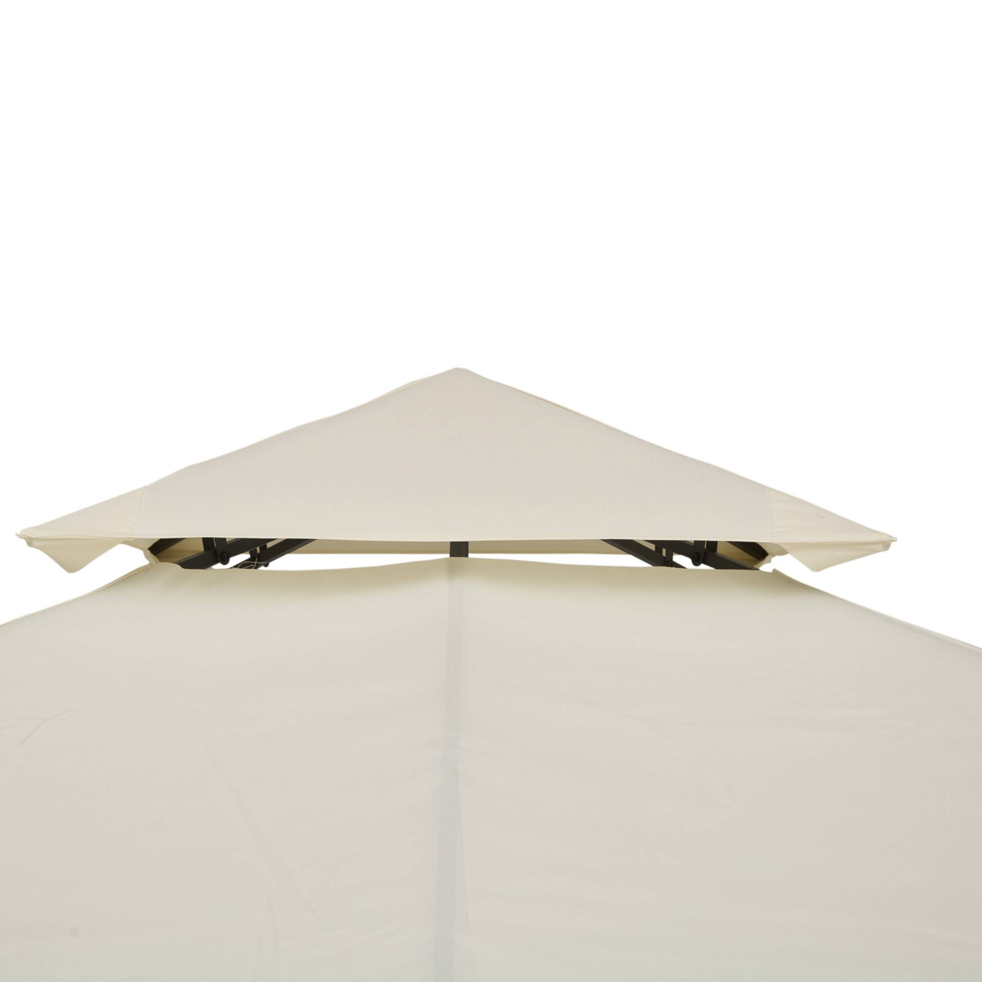 Toit de rechange pour cenador, 3x3 m, housse double toit, 8 trous de drainage et protection UV, seul toit pour gazebo, creme - Image 10