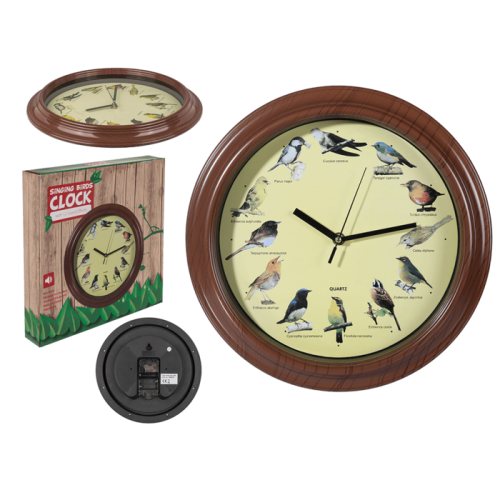 Horloge chants d'oiseaux 32 cm MAGNETICLAND - Imagen 1