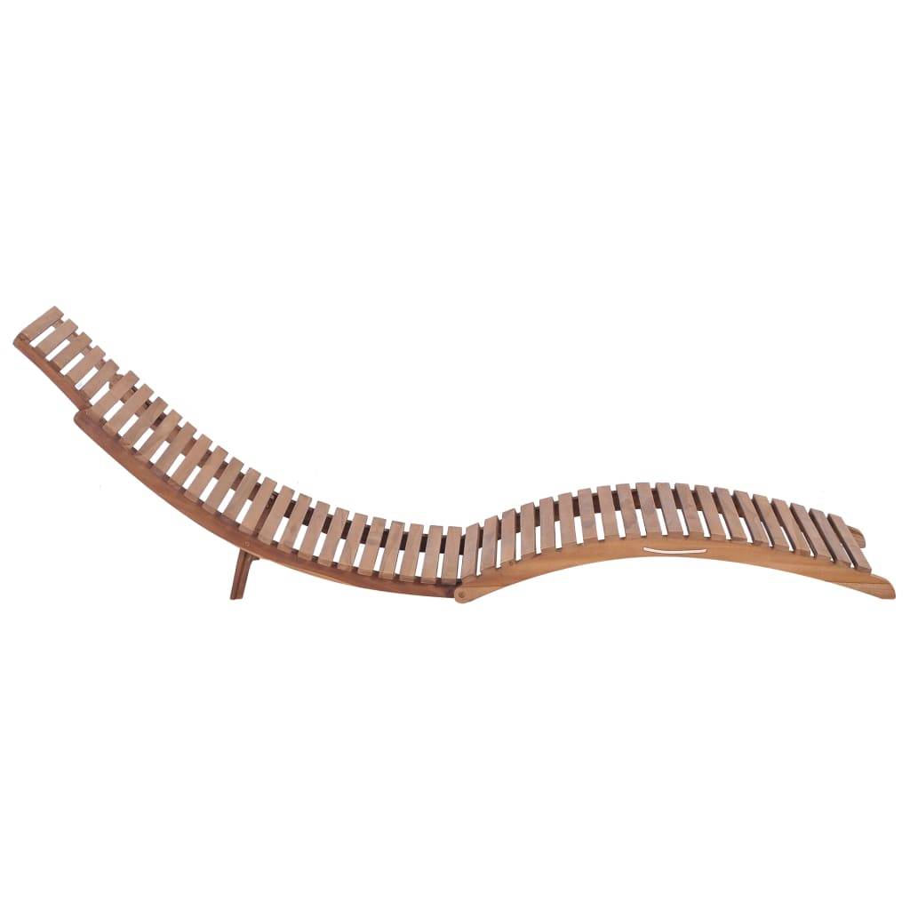 Helloshop26 - Chaises longues pliables 2 pcs bois de teck solide - Imagen 6