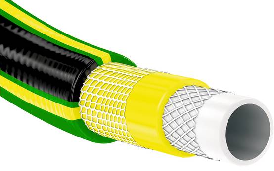 Jardibric - Tuyau Arrosage 5 Couches Jardibric Ø19mm 50m Guipé Tricoté PRO Résistant 30 bar Anti UV Anti Algues Flexible Toutes Saisons - Image 2
