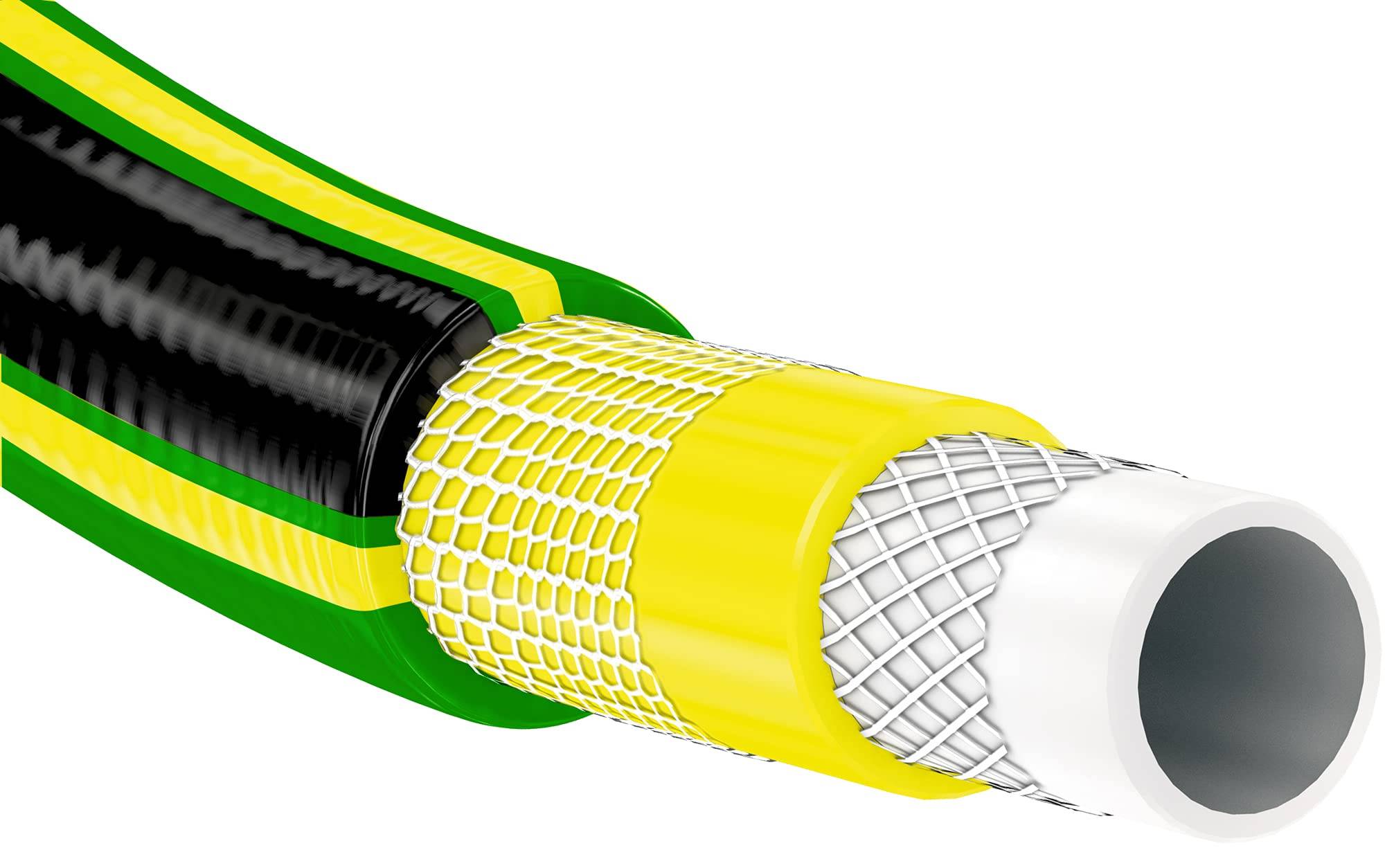 Jardibric - Tuyau Arrosage 5 Couches Jardibric Ø19mm 50m Guipé Tricoté PRO Résistant 30 bar Anti UV Anti Algues Flexible Toutes Saisons - Image 2