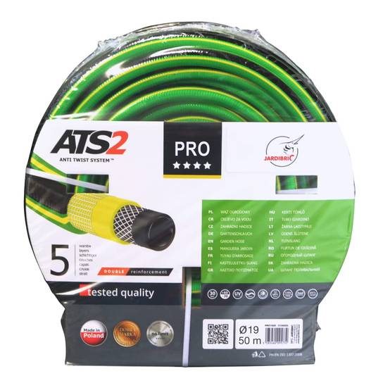 Jardibric - Tuyau Arrosage 5 Couches Jardibric Ø19mm 50m Guipé Tricoté PRO Résistant 30 bar Anti UV Anti Algues Flexible Toutes Saisons - Image 1